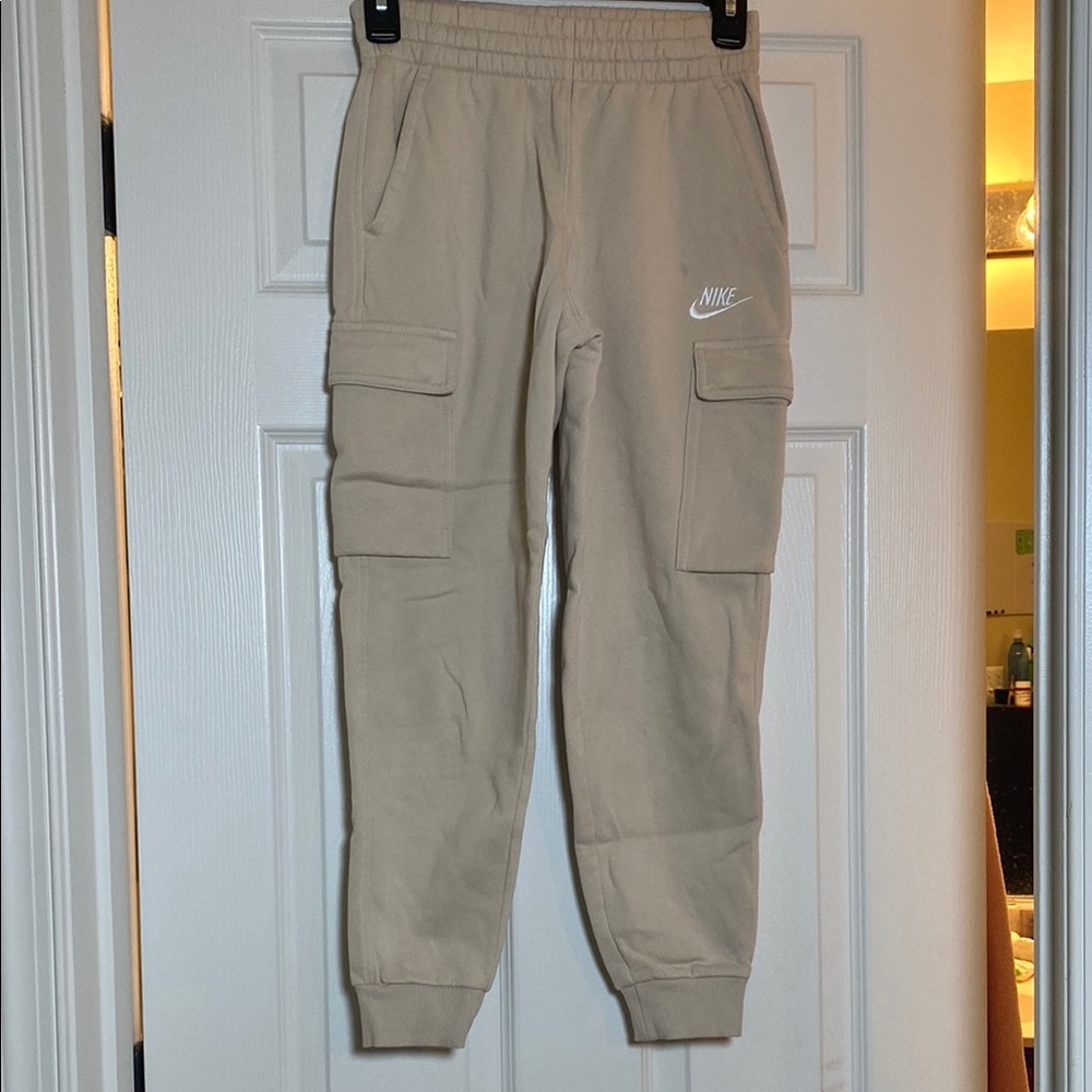 Nike Tan Sweatpants Joggers with Elastic Cuffs